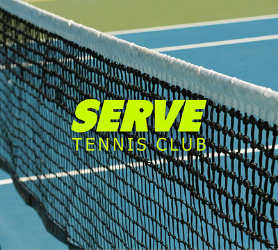 Serve Tennis Club Logo art branding design digital graphic graphic design illustration illustrator logo logodesign tennis tennisbranding tennislogo