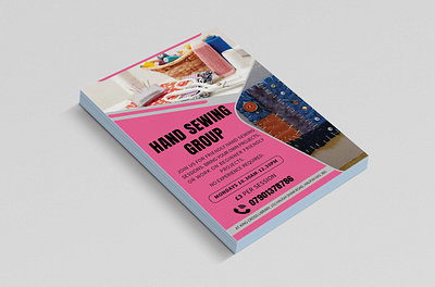 Hand Sewing Flyer advertisement graphic magazine pamphlet