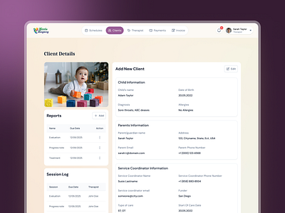 EMR UI/UX Design for Pediatric Telehealth Platform child emr medical pediatric telehealth