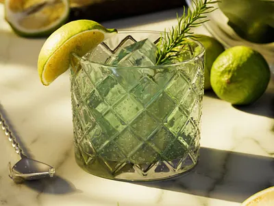 Blender Cocktail Glass Render aesthetic alcohol blender branding drink glass graphic design graphic designer luxury modern premium social media ui