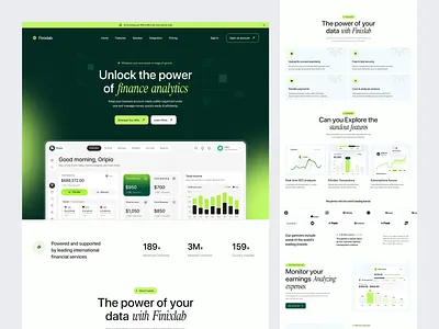 Finixlab - SaaS Website Design clean finance landing page finance website landing page oripio premium saas website product design saas landing page saas landing page design saas product saas website saas website design ui ui design web design website design