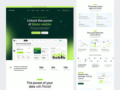Finixlab - SaaS Website Design clean finance landing page finance website landing page oripio premium saas website product design saas landing page saas landing page design saas product saas website saas website design ui ui design web design website design