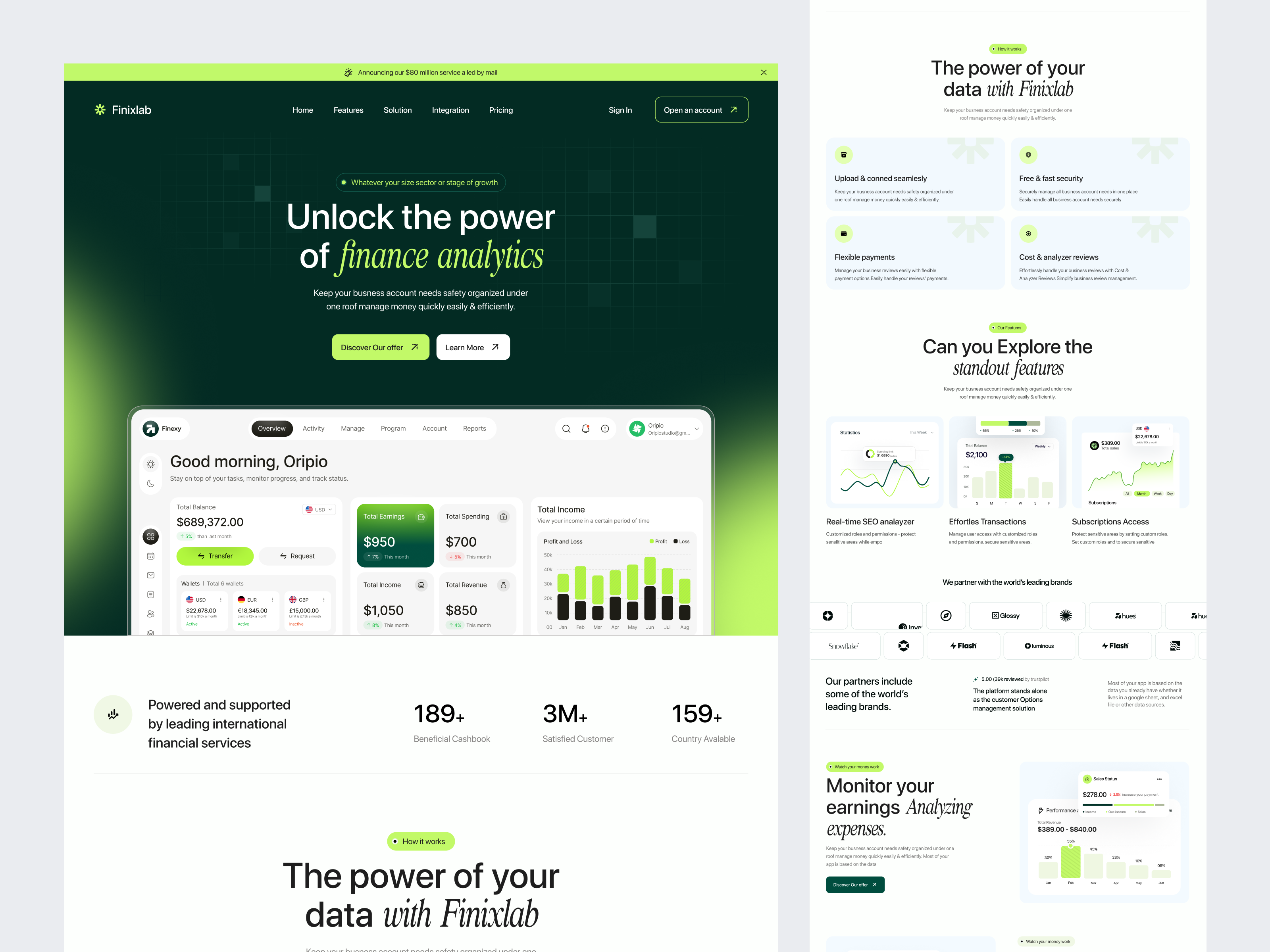 Example of Saas Landing Page