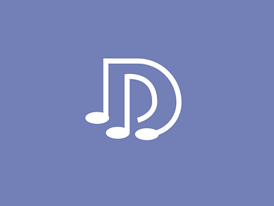 D - Music Logo app branding design graphic design logo minimalist modern simple