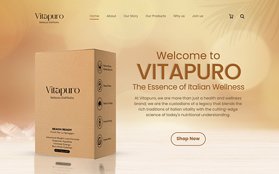 Vitamin Supplement product landing page 3d animation beauty product website branding colorful dribbble figma file graphic design home page design landing page design logo minimal website design motion graphics responsive website ui vitamin supplement website