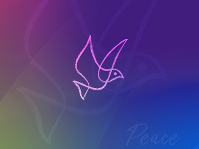 Peace Dove bird bruner brush stroke design dove graphic graphic design icon illustration logo mike peace