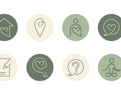 Instagram Highlight Icons — Wellness Monoline Set branding iconography instagram highlight covers instagram highlight icons monoline icons social media icons svg pack ui assets vector icons wellness brand