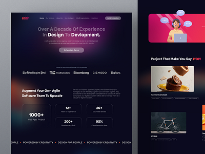 Web UI Design for IT Company appdesign dailyui darkwebui design dribbble ui userexperience userinterface webui