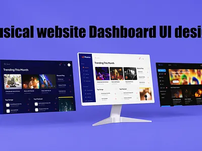 Musical website Dashboard UI design branding creative dark mood dashboard design dribbble figma graphic design illustration light mood mockup music dashboard ui design ui ux vector website design
