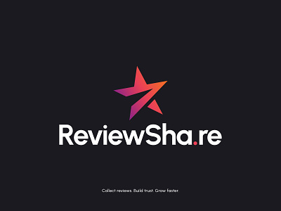 Review Share Logo Design arrow arrowhead brand brand identity branding colorful design direction dot forward geometric growth identity logo logomark progress review star wordmark