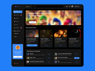 Gaming website Dashboard design 3d branding creative dark mood dashboard design design dribbble gaming website dashboard design graphic design light mood ui ux vector