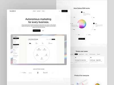 Clean Website for AI Marketing Tool ai b2b b2c clean design illustration modern saas simple startup tech ui web design
