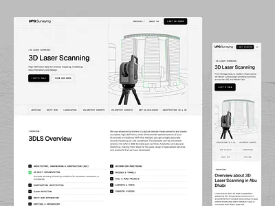 Service Page Template for Surveying Company abu dhabi b2b business clean design dubai illustration local modern service simple surveying template page uae ui