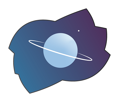 URANUS graphic design illustration out of this world planet sticker vector