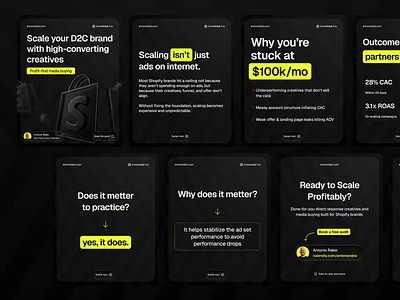 Branding for Performance Marketer Personal Brand b2b business carousel clean concept design idea instagram linkedin marketer modern personal brand post social media ui