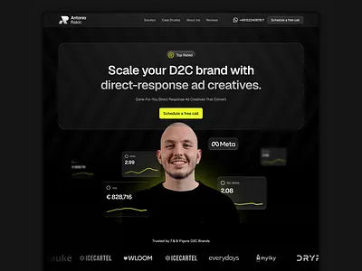 Website Design for Performance Marketer Personal Brand b2b b2c branding clean cta section design education homepage illustration logo marketer modern personal brand simple website design