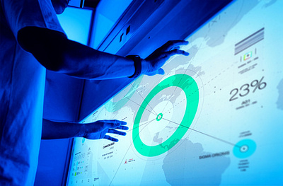 HIVE Satellite Control - Interactive Touch Interface aerospace design collaborative design control system dashboard design data visualization enterprise ui futuristic ui gesture control interaction design interactive design interface design large format ui mission control satellite interface space tech tech interface touch display touch interface ui design ux design