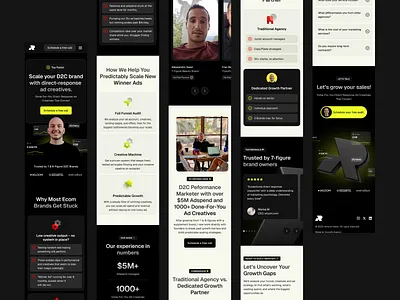 Responsive Mobile Design for Performance Marketer Personal Brand b2b branding business clean cta design logo marketer marketing mobile design modern performance marketing personal brand responsive simple
