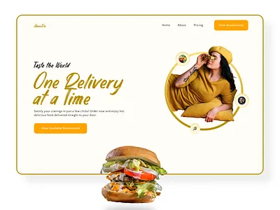 A food delivery mockup design u ui uidesign uiux ux web