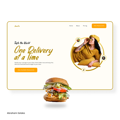 A food delivery mockup design u ui uidesign uiux ux web