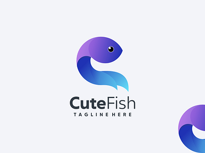 Fish Logo animal animation brand branding company design elegant illustration logo ui