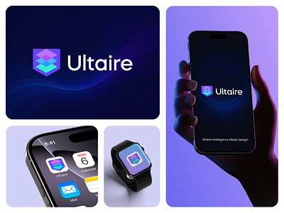 Ultaire ai ai agent ai brand ai logo ai logo design app icon artificial intelligence chatbot fintech futuristic icon identity minimaist logo design saas smart startup startup logo design tech logo web3
