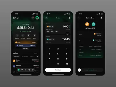 Crypin - Crypto Wallet App animation business clean crypto crypto app crypto wallet design finance financial graphic design investment mobile modern motion graphics tech ui uidesign ux uxdesig uxdesign