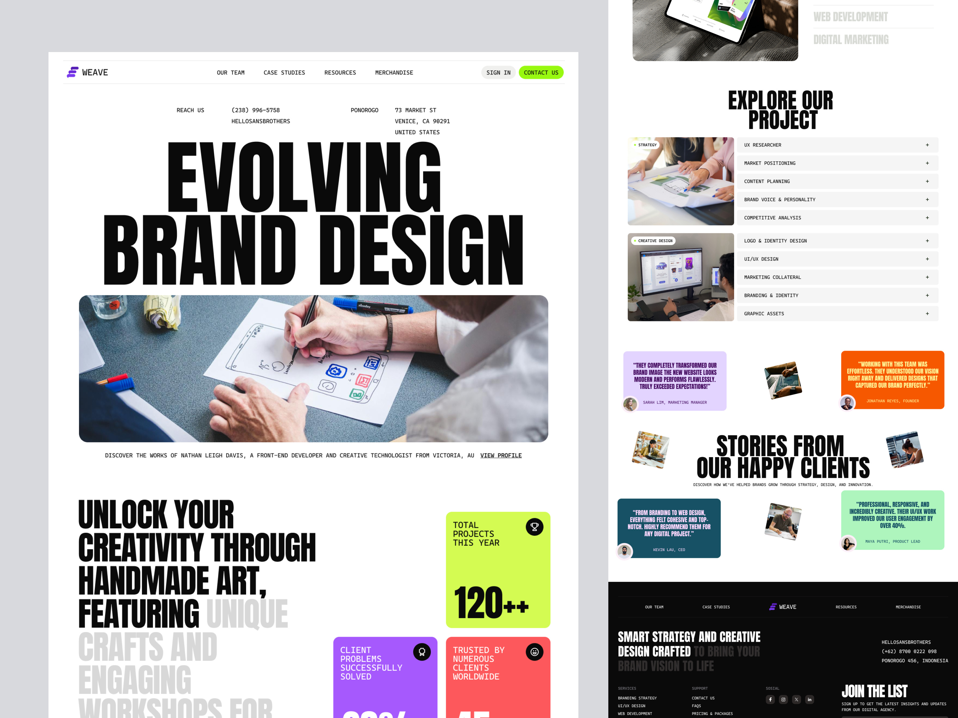 Example of Weave - Creative Digital Agency