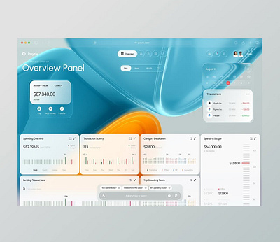 Payrix – Finance Dashboard app appdesign branding dashboard design finance glassmorph graphic design illustration logo mobileapp ui vector