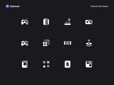 Gaming - Uxercon Icon Library action game animation design figma game game design gaming gaming app gaming icon gaming logo icon icon design iconography logo online game technology ui uiux ux uxercon