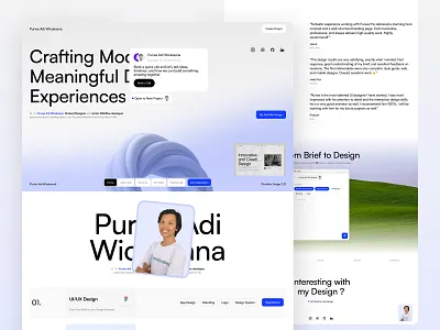 Purwa Portfolio - Portfolio Design Web branding clean design homepage individu portfolio landing landing page modern page portfolio portfolio design purwa adi wicaksana site ui uidesign user interface ux webpage website