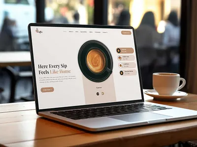 Caffix — Coffee Shop Landing Page UI/UX Design clean ui coffee coffee landing page coffee shop cozy design dribbble design ecommerce food and drink landing page minimal design modern ui product design restaurant website ui ui design ux design ux research web design