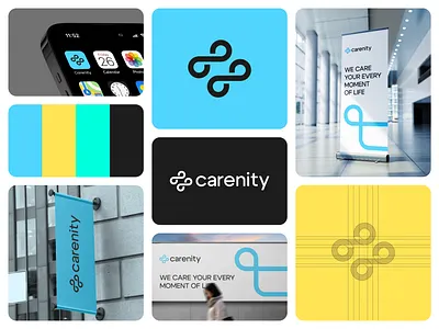 carenity - Logo Design Concept care clinic connect creative cross design doctor geometric health hospital infinity logo design medical medication medicine modern pharmacy