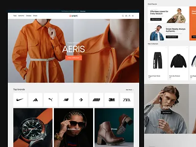 Orient- Ecommerce Fashion Website brand identity branding design ecommerce fashion marketplace minimalist website ui ui ux design visual identity web web design website
