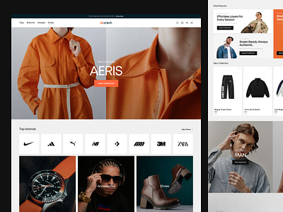 Orient- Ecommerce Fashion Website brand identity branding design ecommerce fashion marketplace minimalist website ui ui ux design visual identity web web design website
