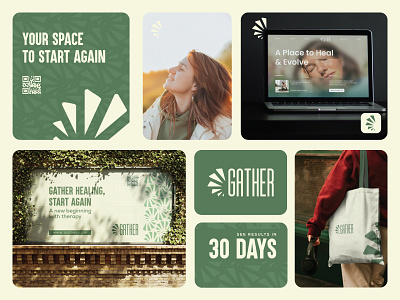 Gather - Logo design - Brand identity - Brand Guideline ads design banner design brand identity brand sign branding connection dribbble graphic design graphics card design graphics elements healthcare icon design logo logo design mental health meta ads minimal logo design poster design social media ads visual design