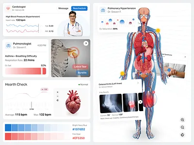 Healthcare Components components dashboard design design yow health app health monitoring dashboard health tracker healthcare healthcare app healthcare dashboard healthcare website healthtech medical app medical care medical dashboard design medical platform medical website patient dashboard saas saas dashboard widget