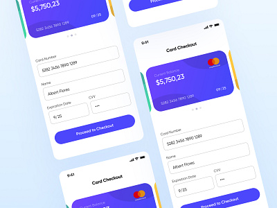 Credit Card Checkout account animation app button checkout credit credit card debit card figma gradient grids mobile payment process ui ux wallet