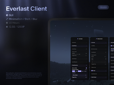 Everlast Client cheat game gui hack minecraft ui uiux uix ux
