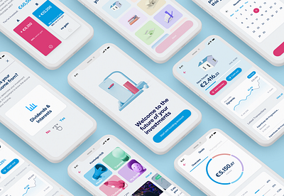 Investment app app art direction clean design finance graphic design investment mobile ui