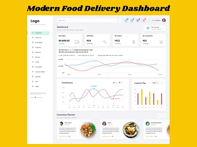 Modern Food Delivery Dashboard UI | Clean & Minimal Restaurant A admin panel analytics dashboard clean dashboard creative design dashboard design design inspiration figma design food app ui food dashboard food delivery app interface design minimal ui modern design restaurant dashboard ui design ui ux ux design ux portfolio web app design web ui design