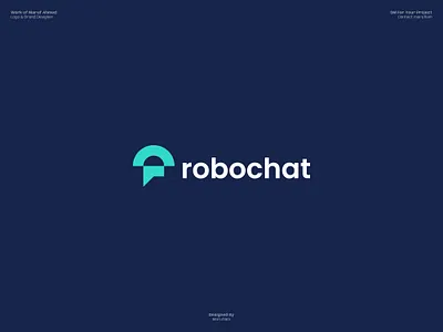 Robochat modern logo design adobe illustrator ai brand identity brand logo branding guidelines branding mockup custom logo dribbble logo design logo design branding logo designer logo presentation logomark logos logotype marufiam modern logo saas visual identity