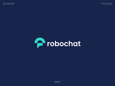 Robochat modern logo design adobe illustrator ai brand identity brand logo branding guidelines branding mockup custom logo dribbble logo design logo design branding logo designer logo presentation logomark logos logotype marufiam modern logo saas visual identity