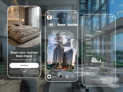Real Estate App UI apartment finder app app design app interface designer clean mobile design ios login page mobile app mobile app design onboarding page product design property app propertyapp real estate agency real estate app real estate app ui real estate app uiux design realestate mobile app signup page ui kit