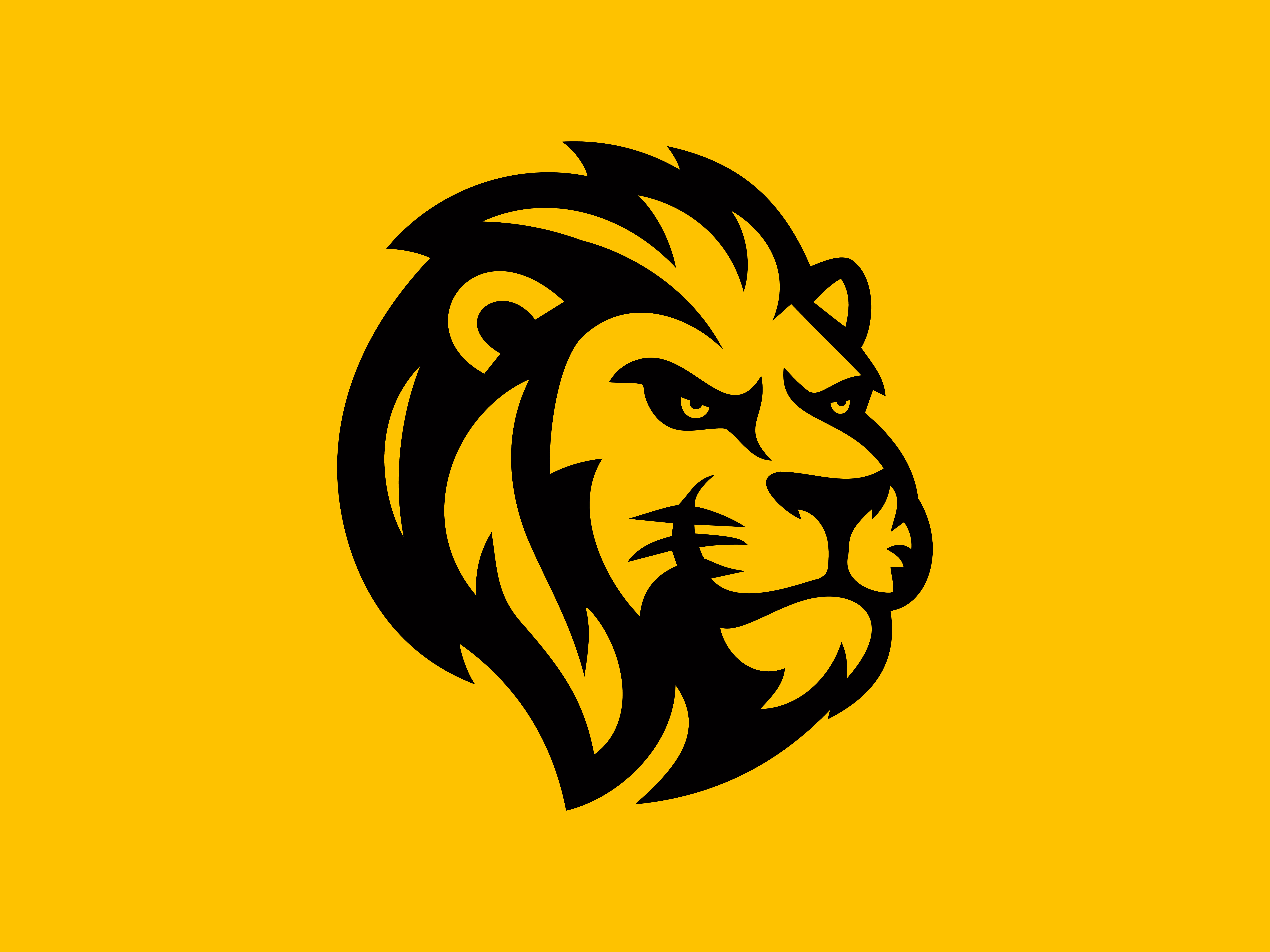 Example of Unique Animal Mascot Line Art Logo 