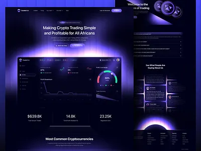 AI-Powered Crypto Trading Website for Smart Investors ai powered ai ux crypto crypto platform crypto trading crypto trading website crypto ui crypto website cryptocurrency dark mode ui fintech design fintech website smart investors trading platform ui ui design ux ux design web design website