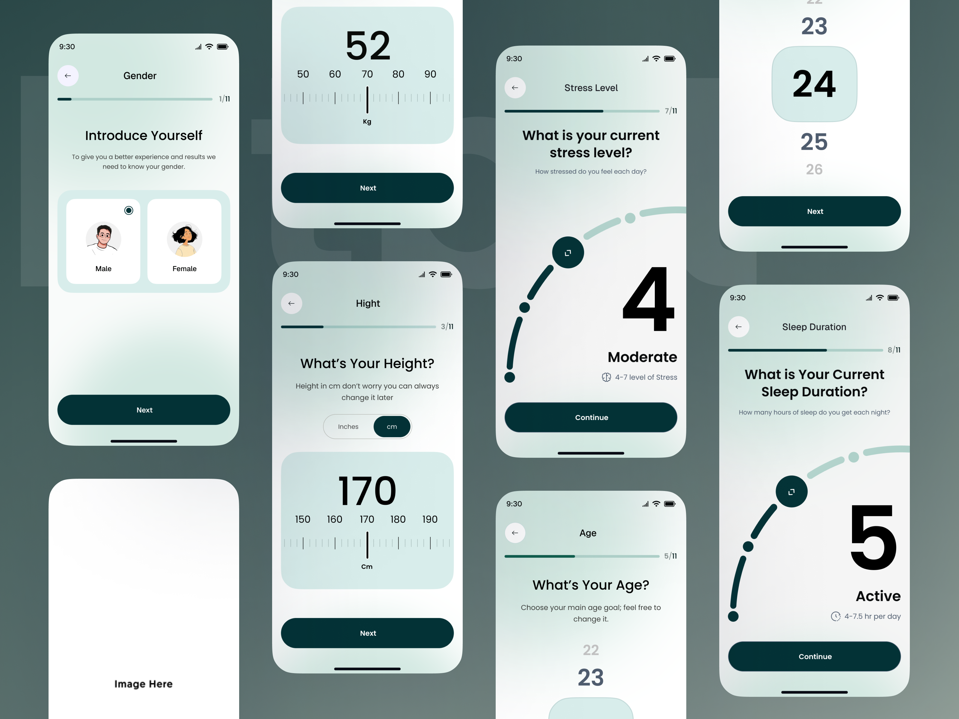 Fitness Nutrition App Design - Workout Goal Setup Flow activity tracker app design daily fitness goals fitness app fitness app design fitness dashboard goal goal progress goal setup flow healthcare website ios app mobile app mobile app design nutrition app product design ui ux web design website design workout app workout plan