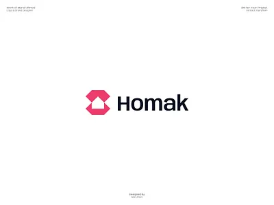 Homak Logo design adobe illustrator brand identity brand logo branding guidelines branding mockup custom logo dribbble house logo design logo design branding logo designer logo presentation logomark logos logotype marufiam modern logo real estate visual identity