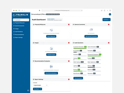 Clean Utility Audit Dashboard UI — SaaS Web App auditdashboard cardbasedui cleandashboard energyplatform enterpriseux inspectionapp minimalistui professionalui saasdashboard startupsaas userfriendlydesign utilityappui webappui workflowdesign
