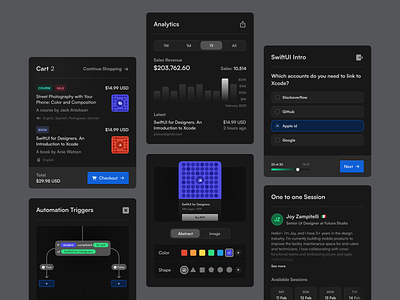 Education Platform Design builder card colors dark edtech education flow journey mobile mobile ui uiux